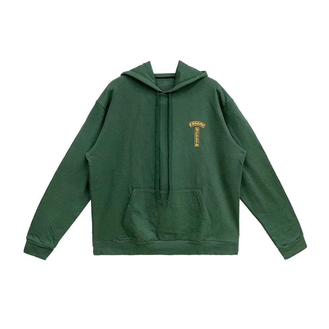 Chrome Hearts Online Exclusive T-Bar Pull Over Hoodie Green/Orange
