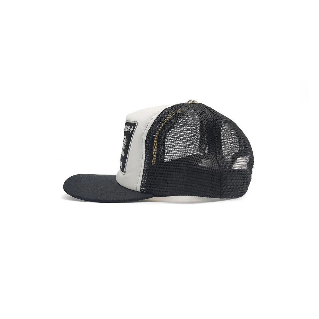 Chrome Hearts Fuck Embroidered Hollywood Trucker White/Black