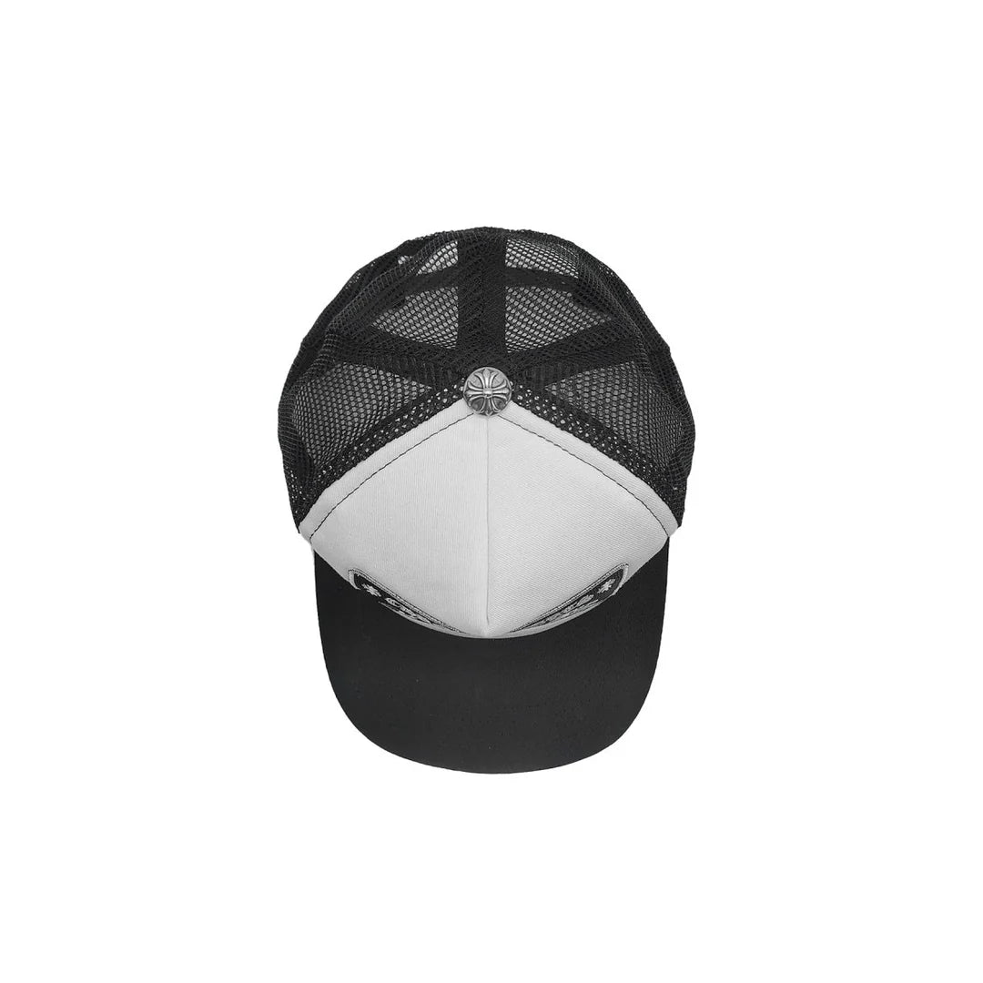Chrome Hearts Fuck Embroidered Hollywood Trucker White/Black