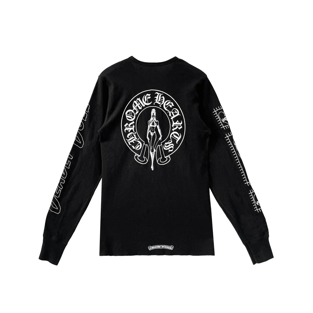 Deadly Doll Horseshoe Thermal Long Sleeve Tee