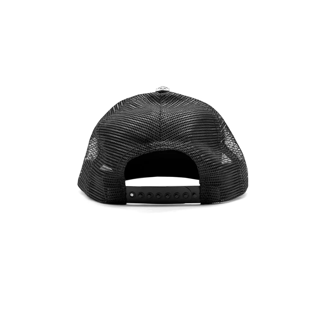 Chrome Hearts Fuck Embroidered Hollywood Trucker Black