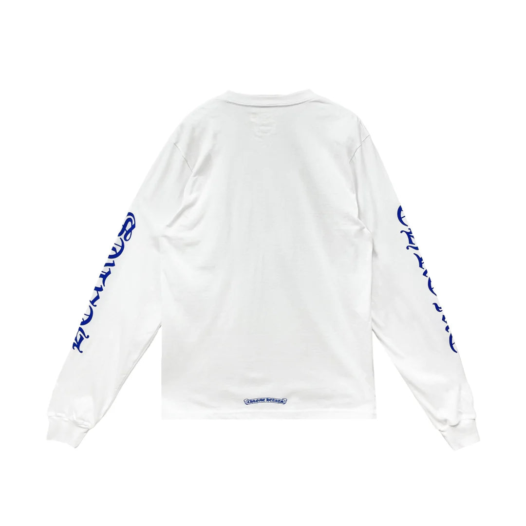 Chrome Hearts Neck Logo L/S Tee White/Blue